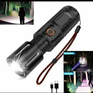 মাল্টিফাংশনাল পাওয়ারফুল মেটাল বড়ি টর্চ লাইট ও পাওয়ার ব্যাংক