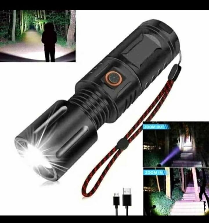 মাল্টিফাংশনাল পাওয়ারফুল মেটাল বড়ি টর্চ লাইট ও পাওয়ার ব্যাংক