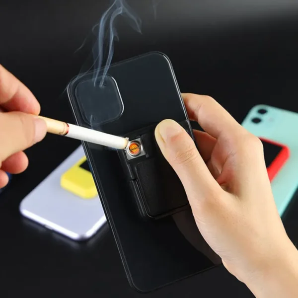 2 in 1 USB Lighter Rechargeable Electric Flameless Lighter Phone holder - Image 5