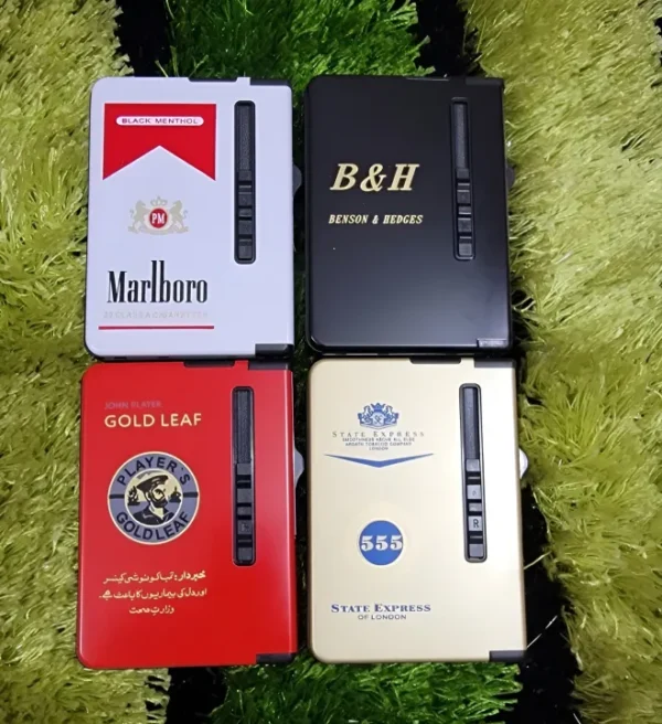 10 pice Case Holder Automatic Storage Box Metal lighter - Image 4