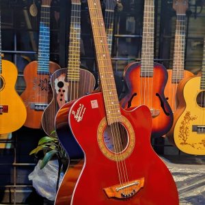 Indian Signature Red acoustic+semi electric guitar