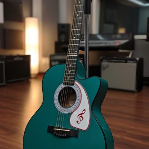Brand new Acoustic+semi electric Green guitar