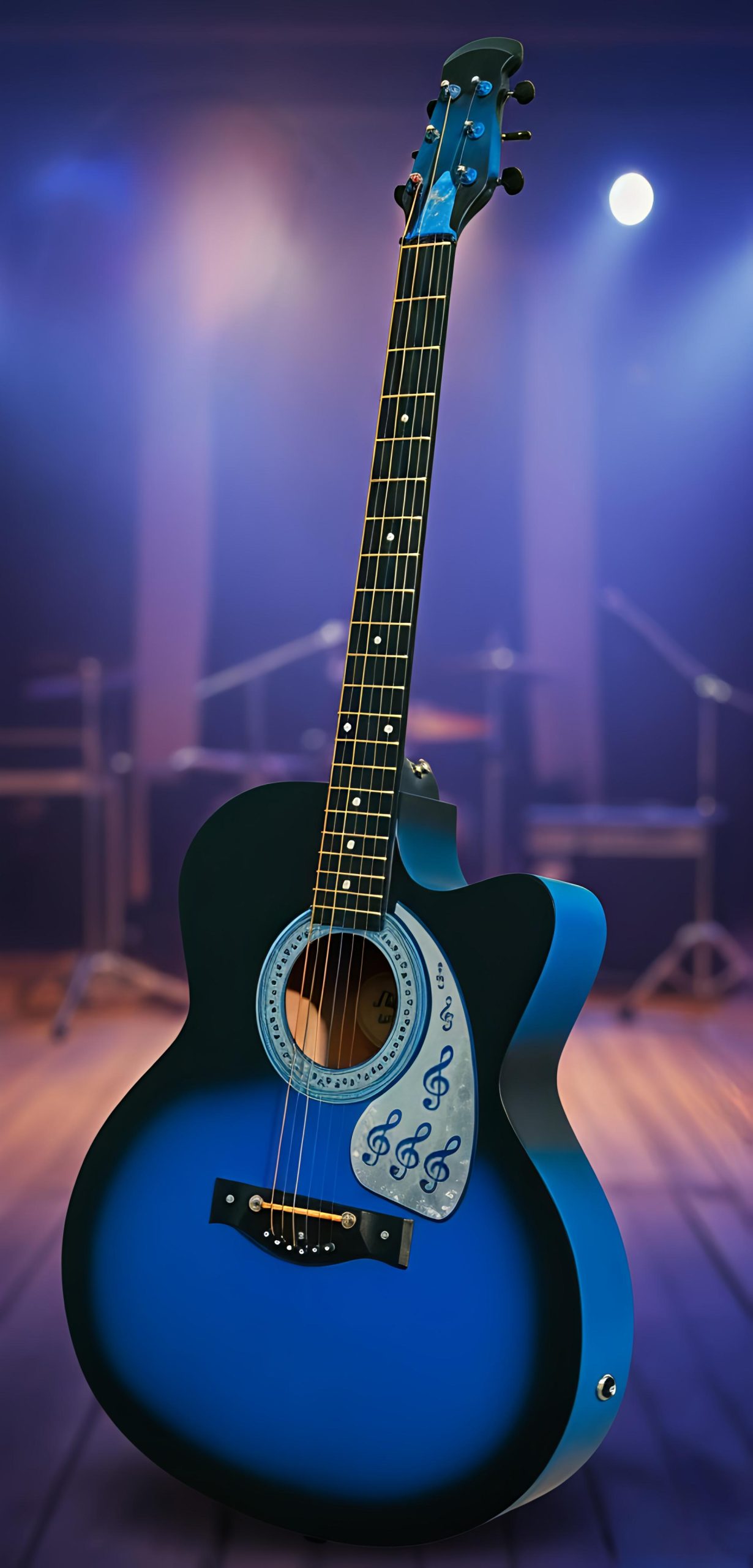 Brand new acoustic+semi electric pure Black guitar - Image 10