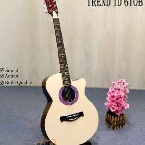 Brand new acoustic+semi electric cream guitar