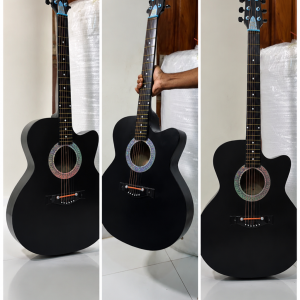 Brand new acoustic+semi electric pure Black guitar
