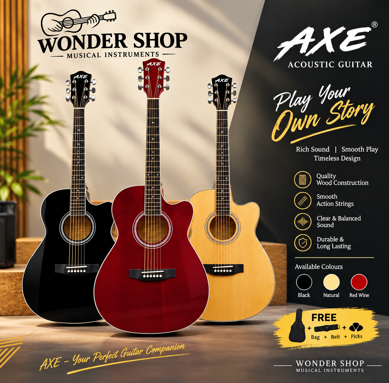 AXE Update Version pure Acoustic guitar